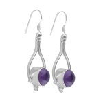 925 silver purple amethyst earrings jewellery